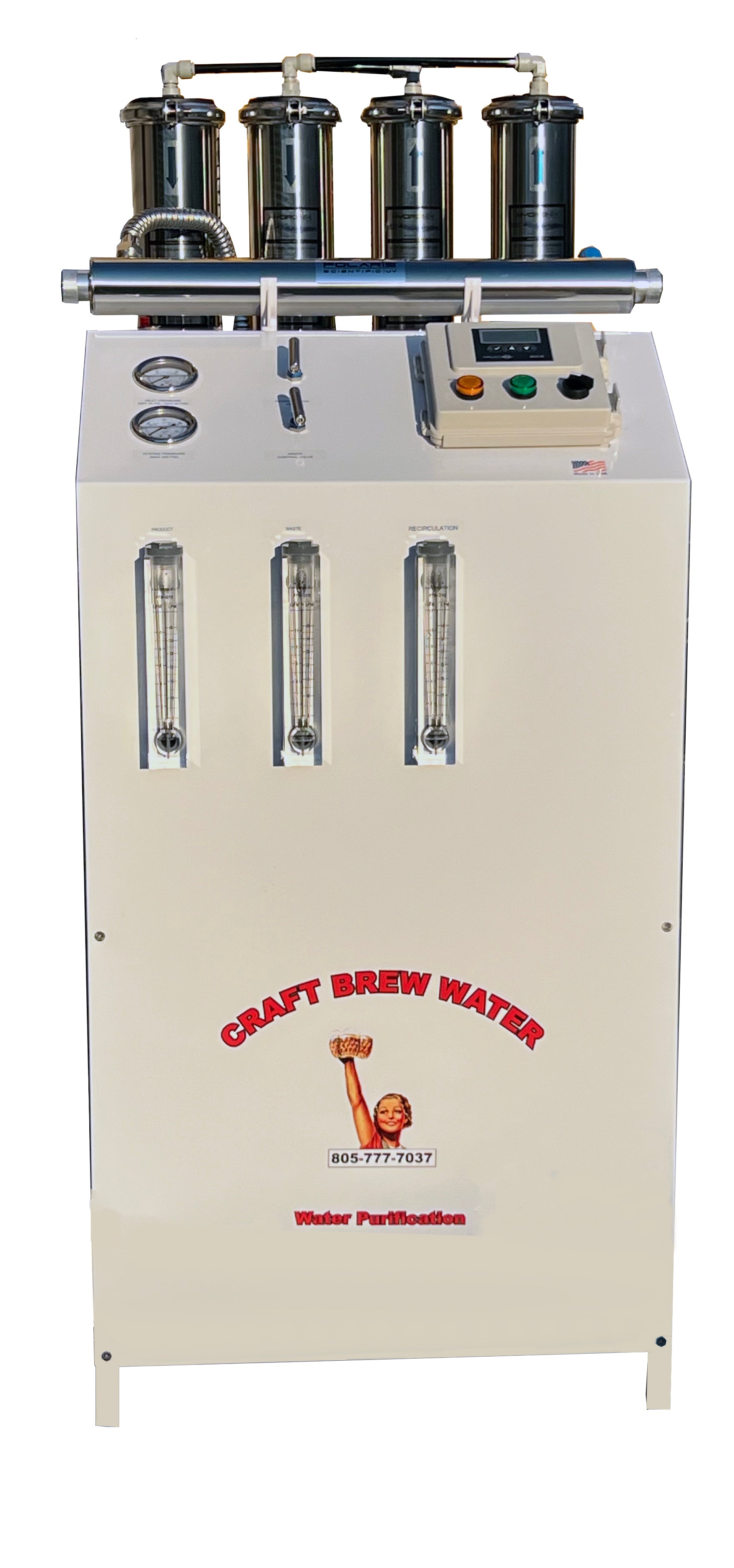 Craft Brew 8000 E-series float switch controlled reverse osmosis system.