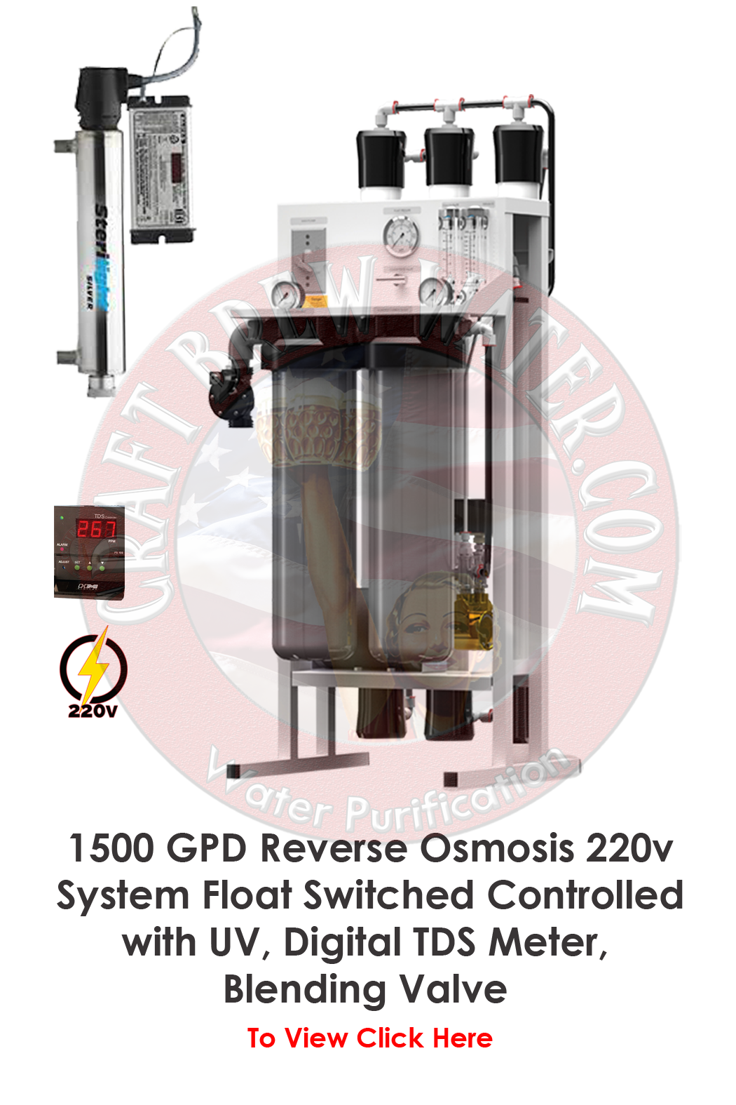 Ro System Float Switch Craft Brew 1500 gpd 220v Float Switch Reverse Osmosis System - Craft ...