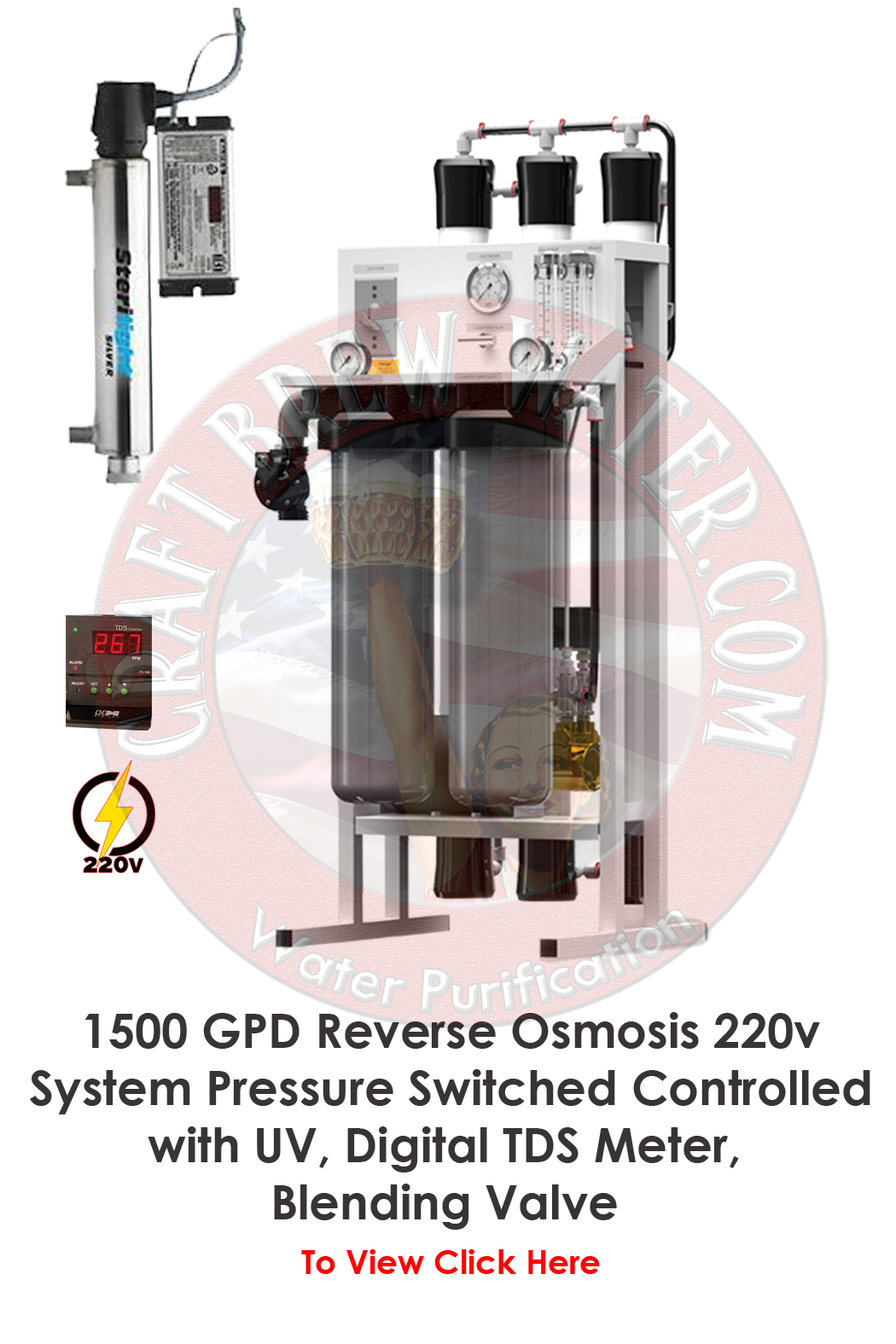 Craft Brew 1500 220v Pressure Switch Controlled Brewing System