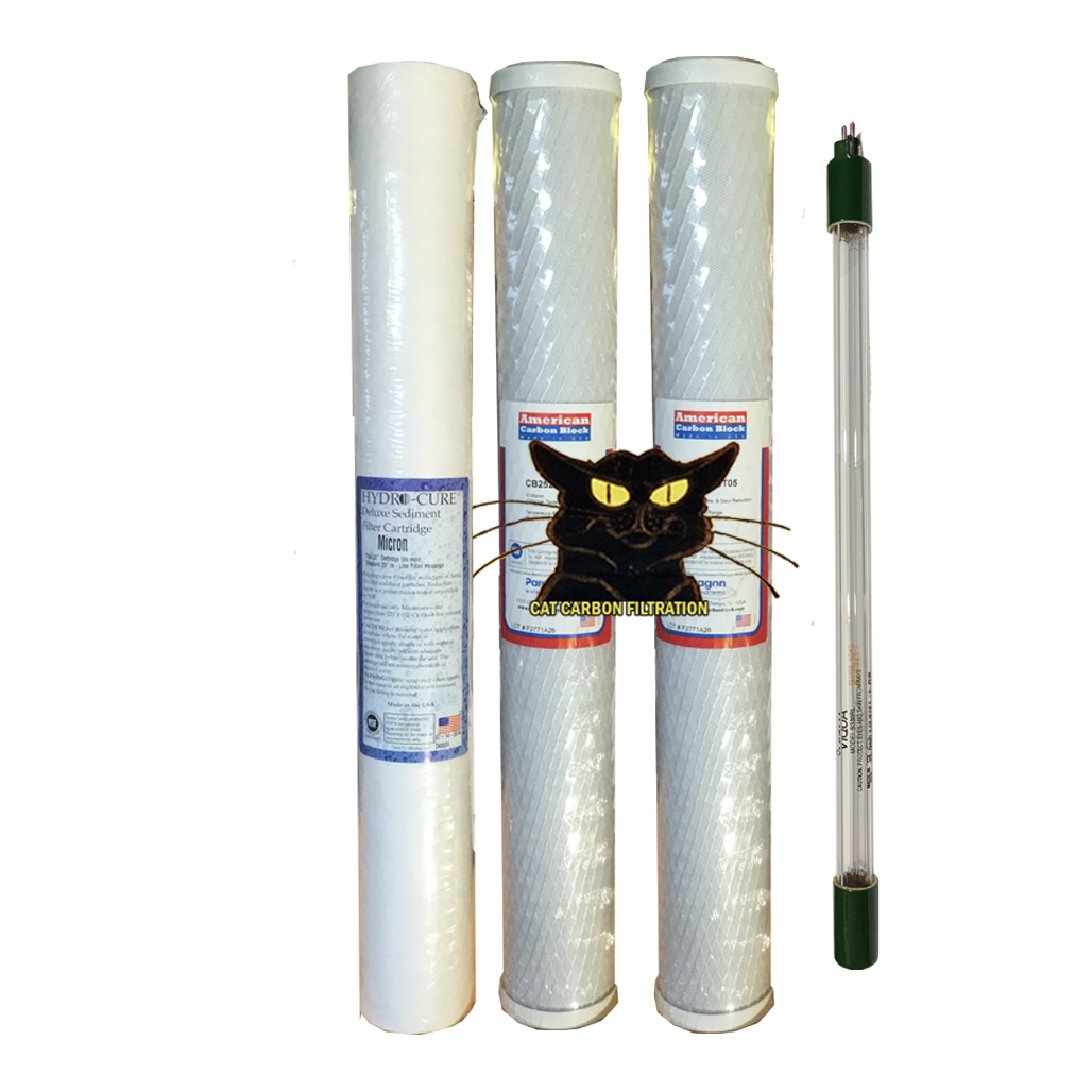 2.5" x 20" 3 Pack CAT Filter Set with 2.0 GPM Viqua UV