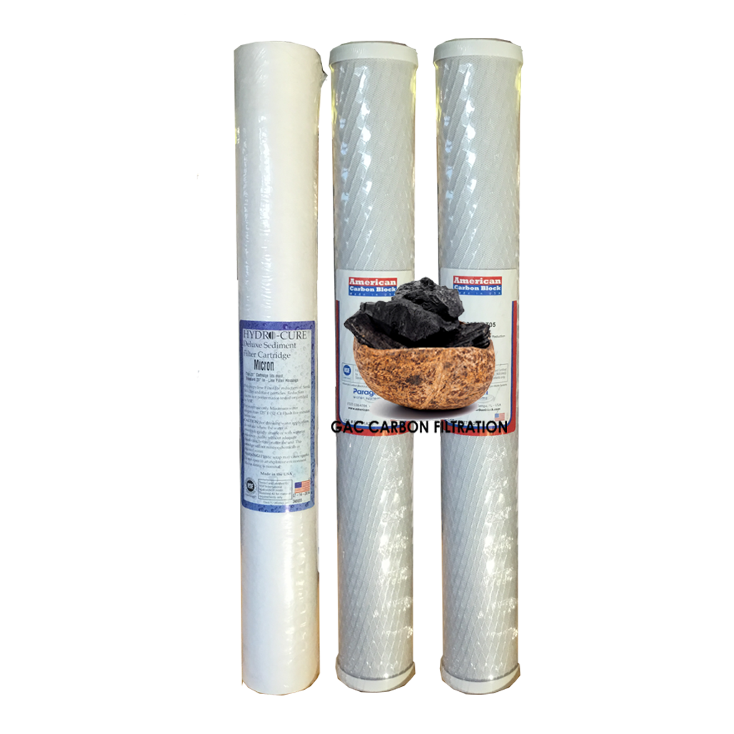 2.5" x 20" 3 Pack GAC Filter Set