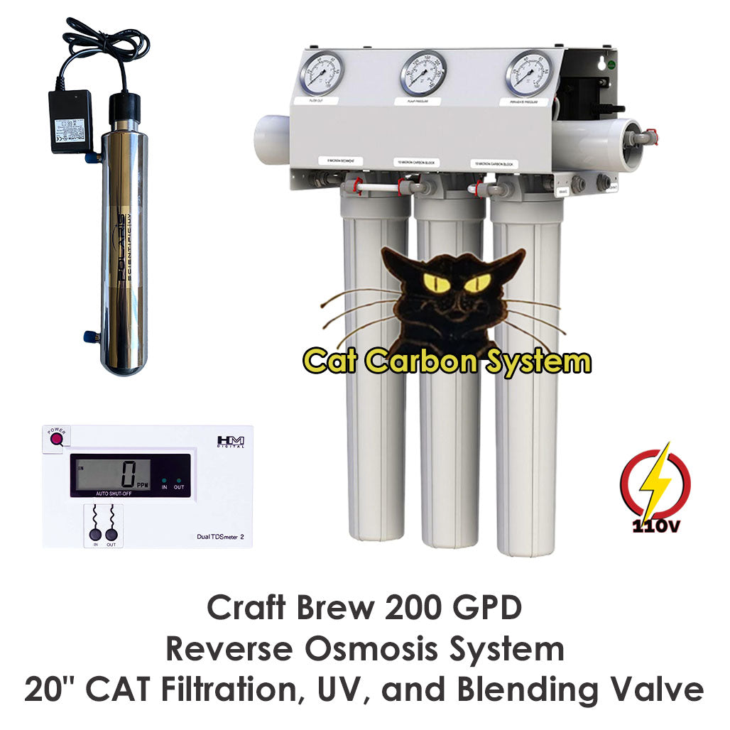 Craft Brew 200 With 20" CAT Carbon Filters, Blending Valve and UV.