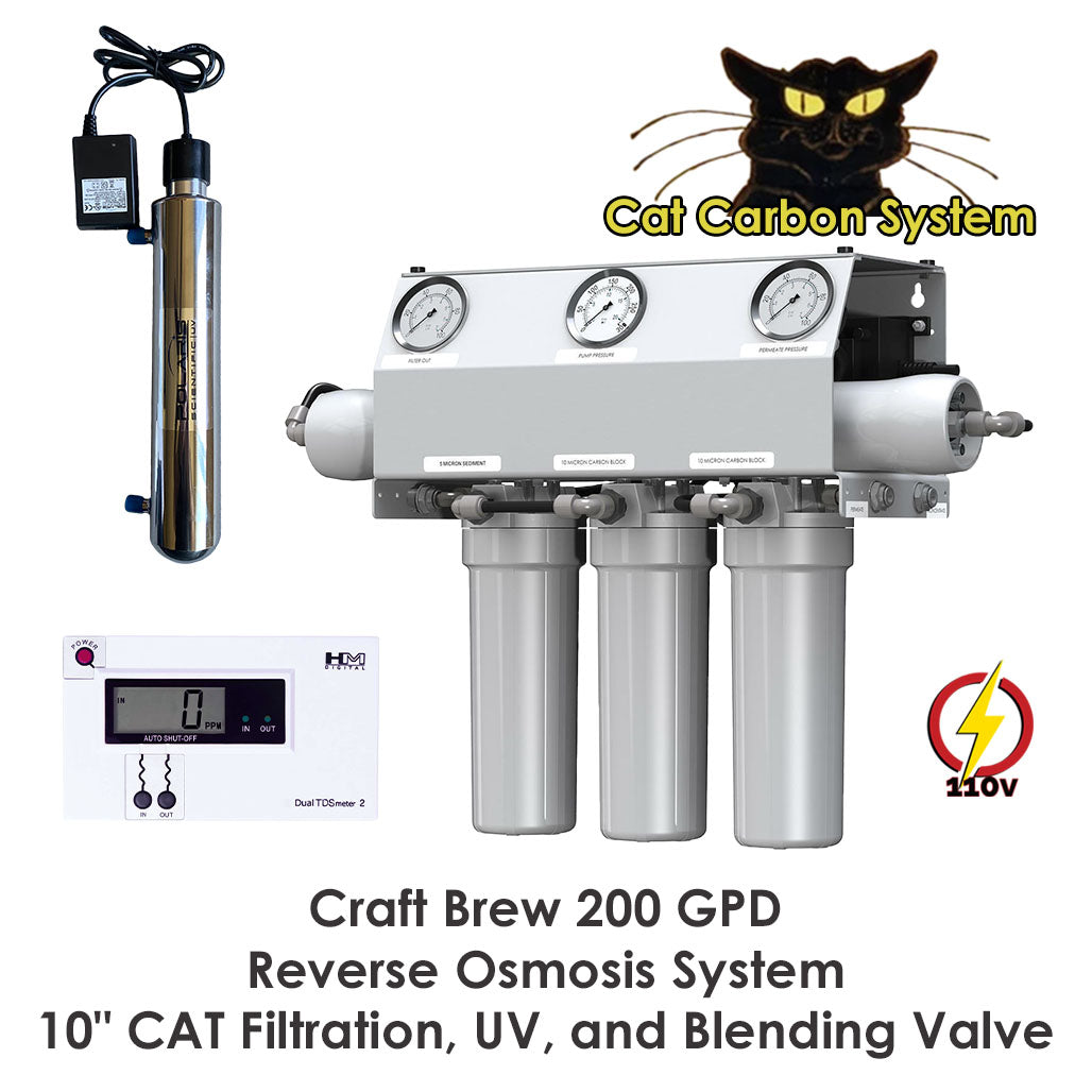 Craft Brew 200 With 10" CAT Carbon Filters, Blending Valve and UV.