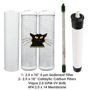 2.5 x 10" CAT Filter Set with 2.0 GPM Viqua UV Bulb and HF4 2514 Membrane