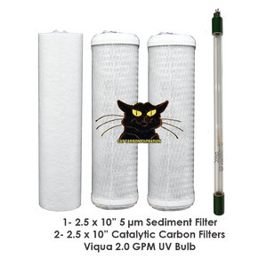 2.5 x 10" CAT Filter Set with 2.0 GPM Viqua UV Bulb