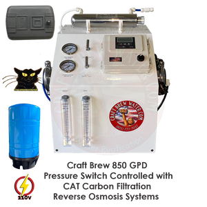 Craft Brew 850 GPD Pressure Switched Controlled Cat Carbon Reverse Osmosis System