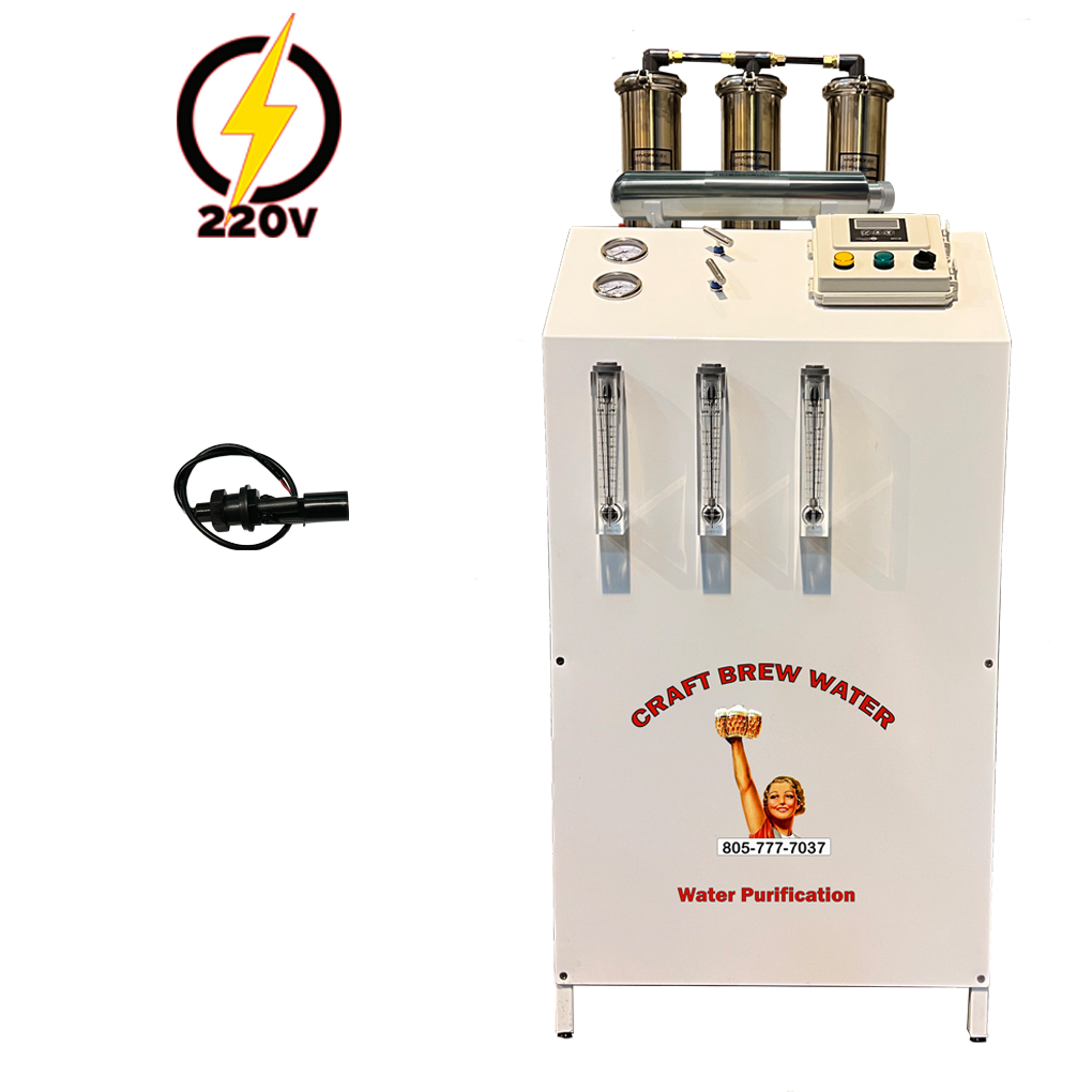 Craft Brew 6000 E-series float switch controlled reverse osmosis system.